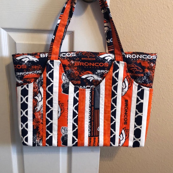 Handbags - bronco homemade quilted purse,  custom pockets